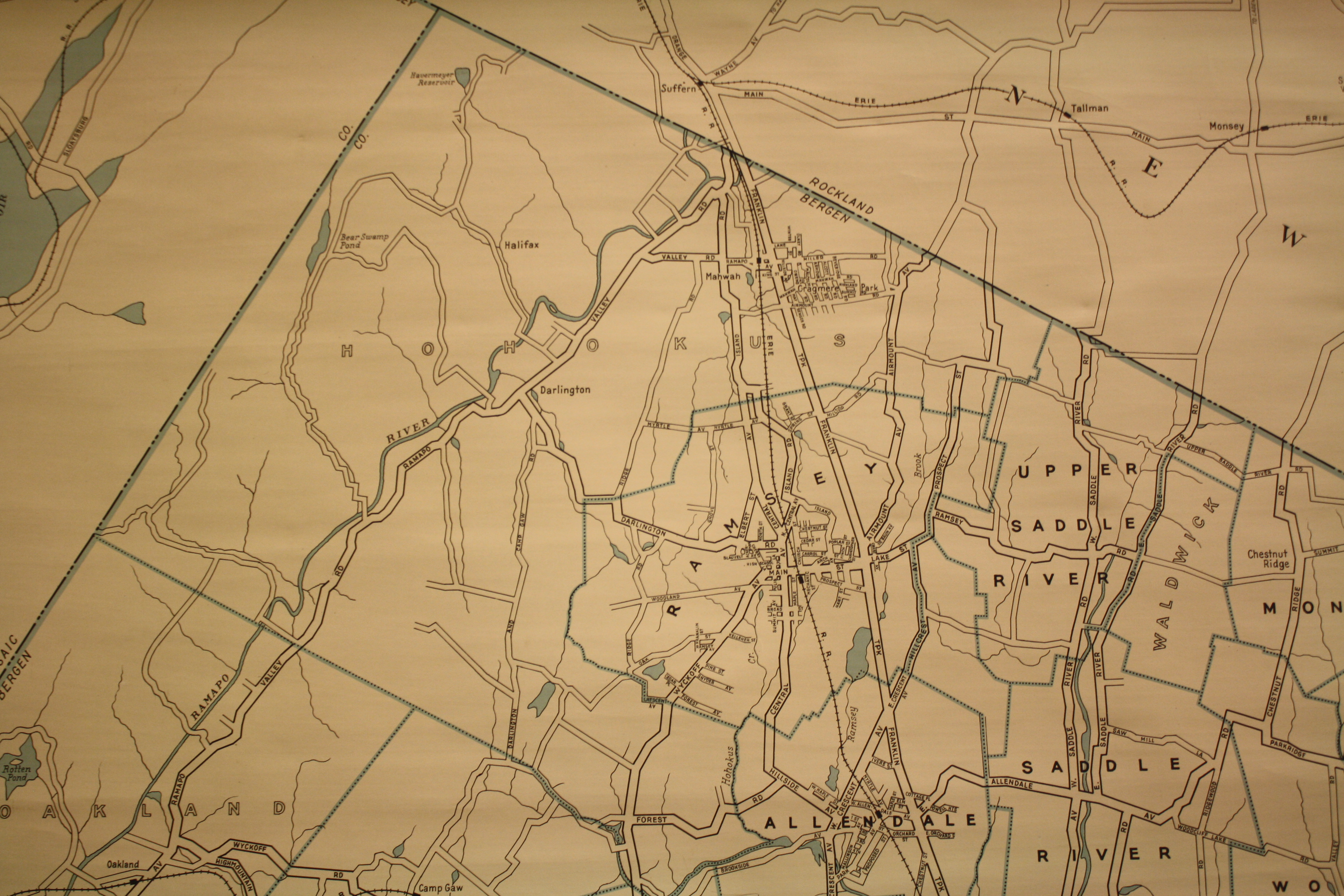 1926 Hagstrom Map of Mahwah