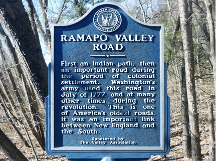 Ramapo Valley Road Historical Marker